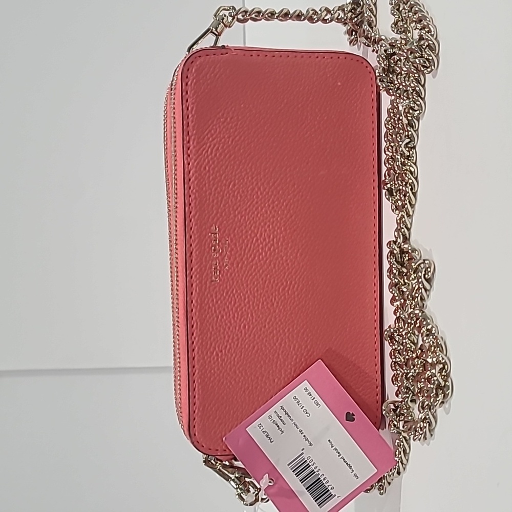 NWT ✅ Kate Spade Lychee Margaux Double Zip Mini Crossbody  PWRU7132 ✨ NWT